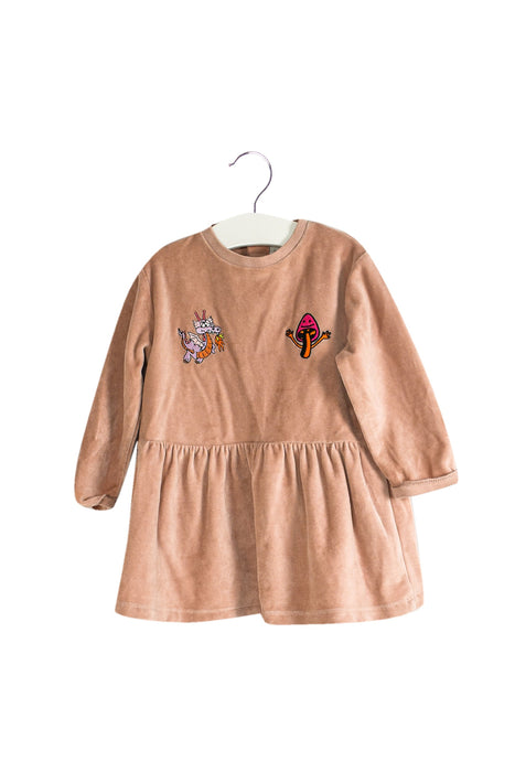 A Pink Long Sleeve Dresses from Stella McCartney in size 6-12M for girl. (Front View)