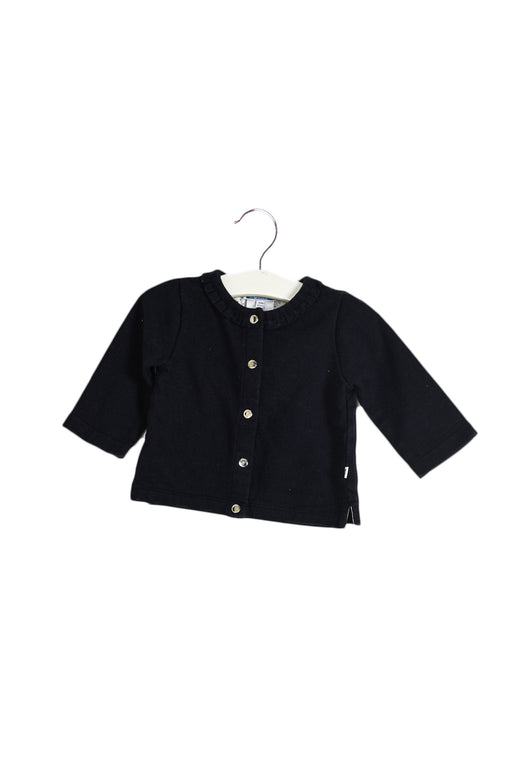 A Navy Long Sleeve Tops from Jacadi in size 3-6M for girl. (Front View)