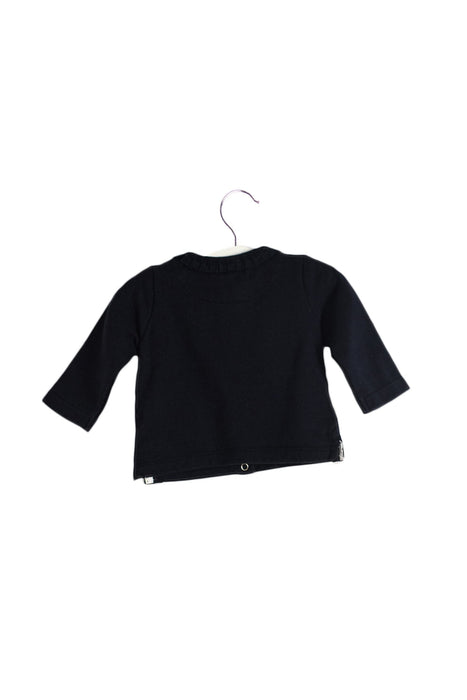 A Navy Long Sleeve Tops from Jacadi in size 3-6M for girl. (Back View)