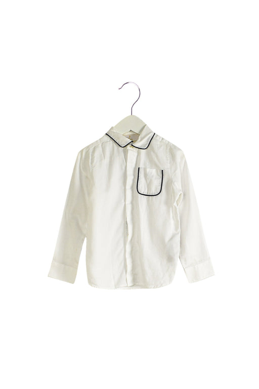 A White Shirts from Jacadi in size 4T for girl. (Front View)