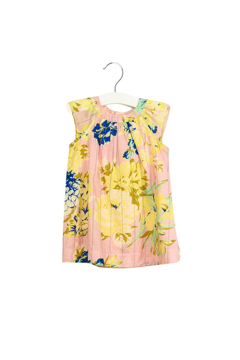 A Pink Short Sleeve Dresses from Bonpoint in size 6-12M for girl. (Back View)