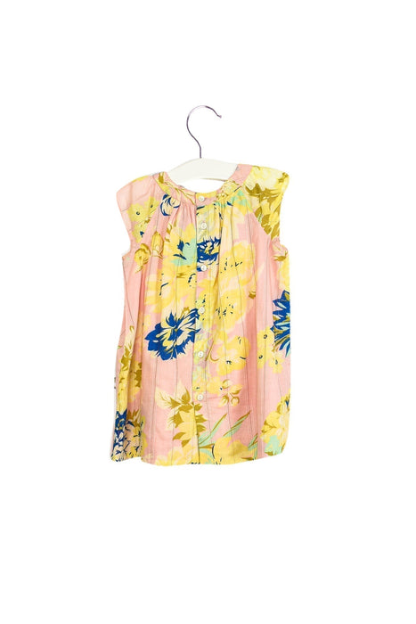 A Pink Short Sleeve Dresses from Bonpoint in size 6-12M for girl. (Back View)