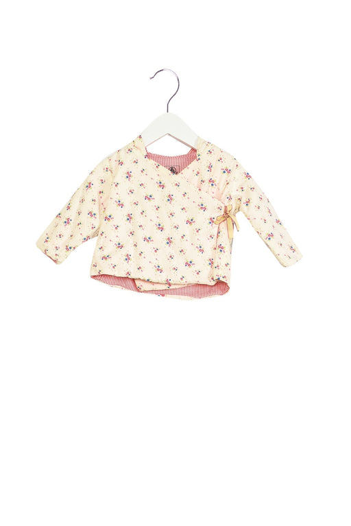 A Pink Cardigans from Petit Bateau in size 0-3M for girl. (Front View)
