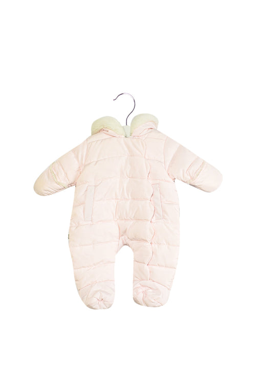 A Pink Long Sleeve Jumpsuits from Jacadi in size 0-3M for girl. (Front View)