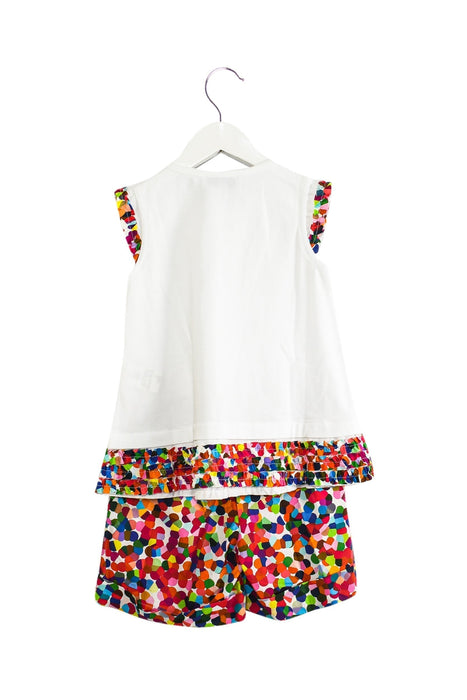 A White Shorts Sets from Simonetta in size 6T for girl. (Back View)