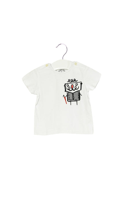 A White Short Sleeve T Shirts from Burberry in size 3-6M for boy. (Front View)