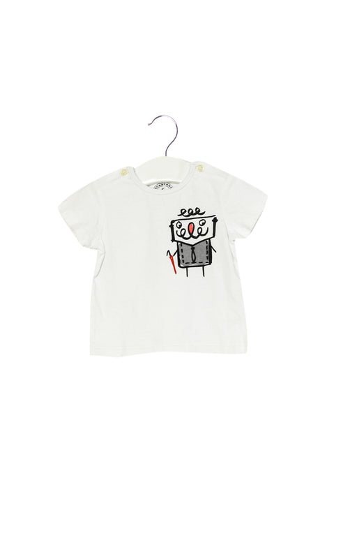 A White Short Sleeve T Shirts from Burberry in size 3-6M for boy. (Front View)