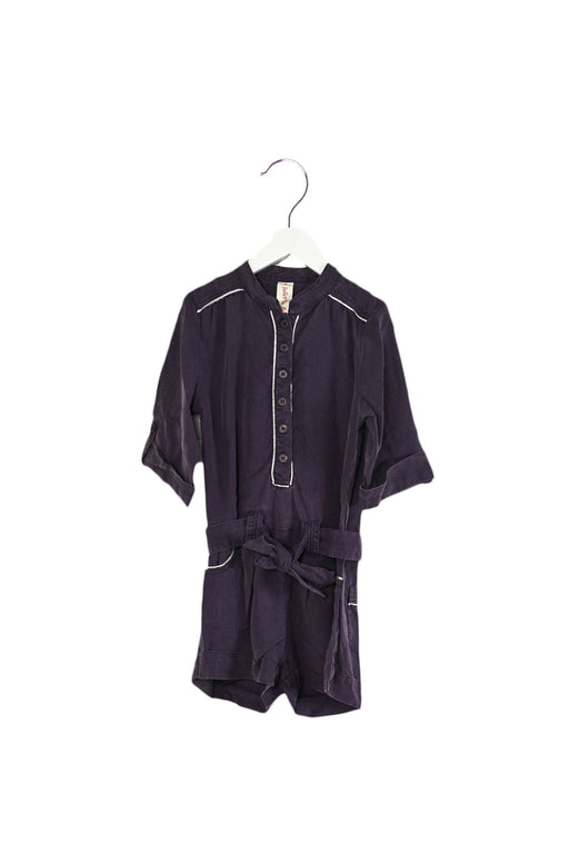 A Purple Long Sleeve Rompers from Juliet & the Band in size 6T for girl. (Front View)