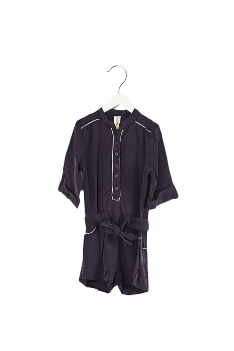 A Purple Long Sleeve Rompers from Juliet & the Band in size 6T for girl. (Back View)