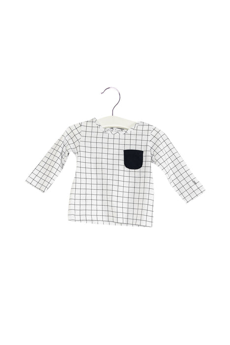 A White Long Sleeve Tops from Carrément Beau in size 3-6M for boy. (Back View)