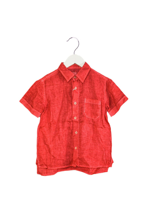 A Red Shirts from 120% Lino in size 4T for boy. (Front View)