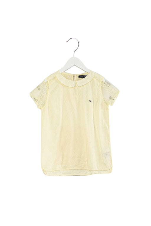A Ivory Short Sleeve Tops from Tommy Hilfiger in size 10Y for girl. (Front View)