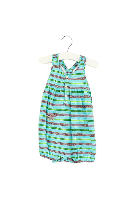 A Blue Sleeveless Rompers from Ralph Lauren in size 3-6M for girl. (Front View)
