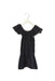 A Navy Sleeveless Rompers from Velveteen in size 3T for girl. (Front View)