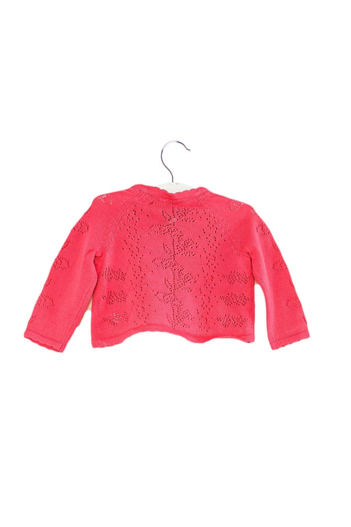 A Pink Cardigans from Monsoon in size 3-6M for girl. (Front View)