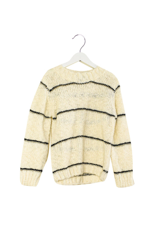 A Ivory Knit Sweaters from IKKS in size 6T for girl. (Front View)