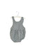 A Grey Sleeveless Rompers from Nanos in size 6-12M for girl. (Front View)