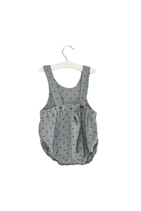 A Grey Sleeveless Rompers from Nanos in size 6-12M for girl. (Back View)