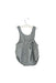 A Grey Sleeveless Rompers from Nanos in size 6-12M for girl. (Back View)