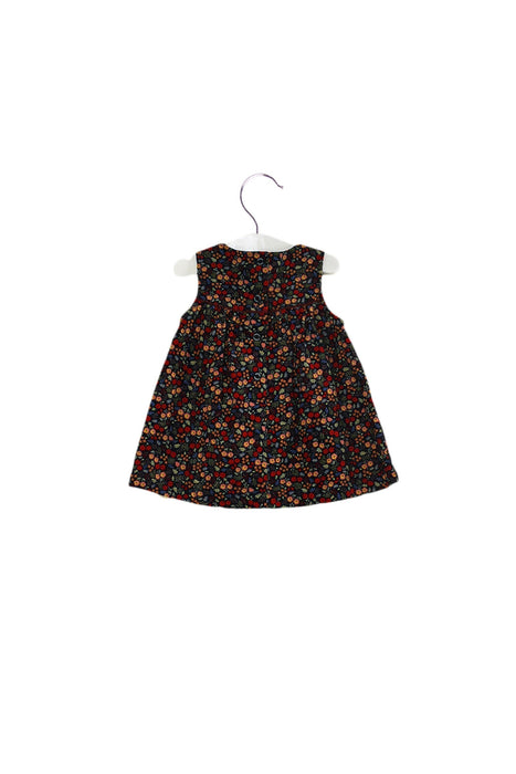 A Navy Sleeveless Dresses from Familiar in size 6-12M for girl. (Back View)