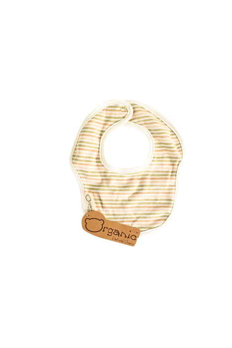 A Beige Bibs from Organic Natural Charm in size O/S for neutral. (Front View)