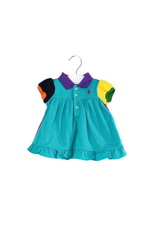 A Multicolour Short Sleeve Dresses from Ralph Lauren in size 0-3M for girl. (Front View)