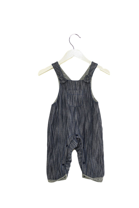 A Blue Long Overalls from Jacadi in size 6-12M for boy. (Front View)