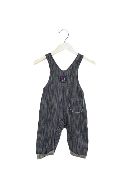 A Blue Long Overalls from Jacadi in size 6-12M for boy. (Back View)