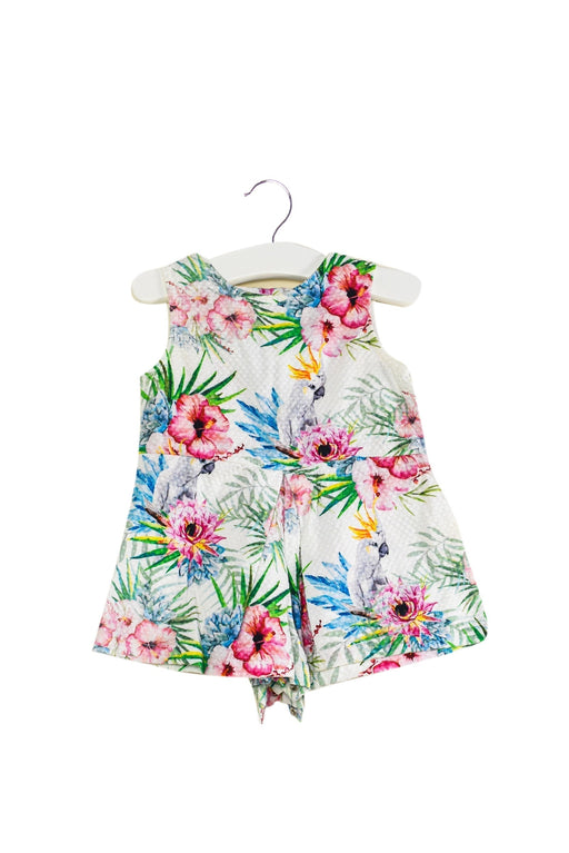 A Pink Sleeveless Rompers from Gingersnaps in size 3-6M for girl. (Front View)