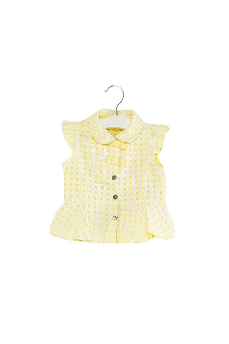 A Yellow Short Sleeve Tops from Nicholas & Bears in size 6-12M for girl. (Front View)