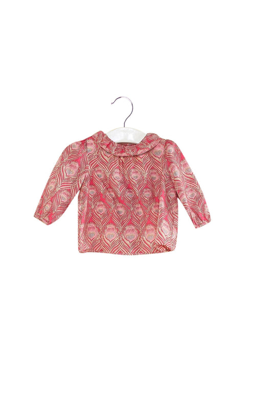 A Pink Long Sleeve Tops from Jacadi in size 3-6M for girl. (Front View)