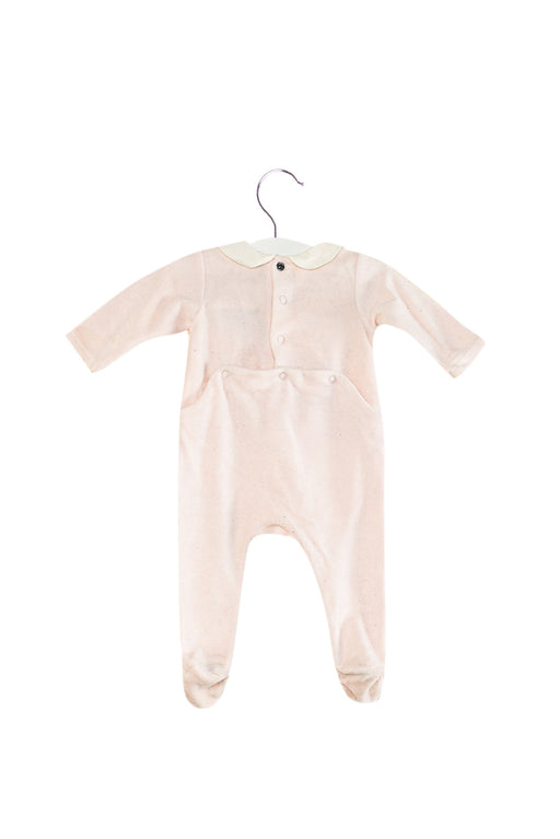 A Pink Long Sleeve Jumpsuits from Jacadi in size 0-3M for girl. (Front View)