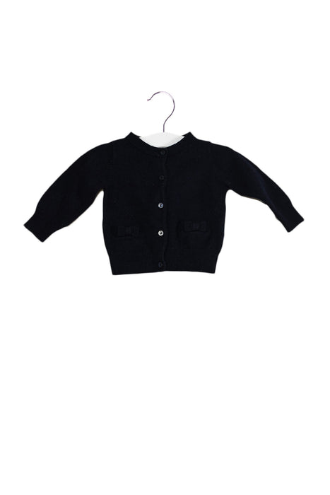 A Navy Cardigans from Jacadi in size 3-6M for girl. (Front View)