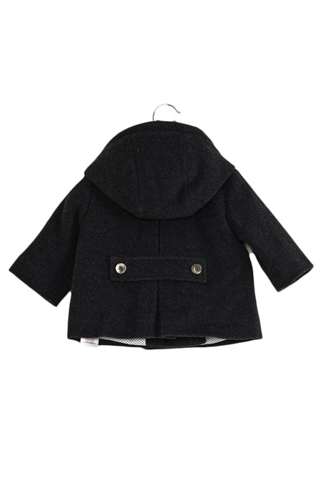 A Grey Coats from Jacadi in size 3-6M for girl. (Front View)