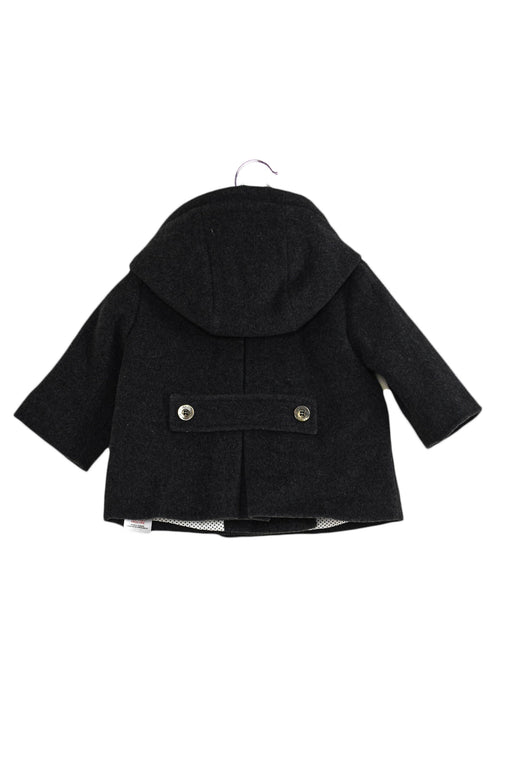 A Grey Coats from Jacadi in size 3-6M for girl. (Front View)