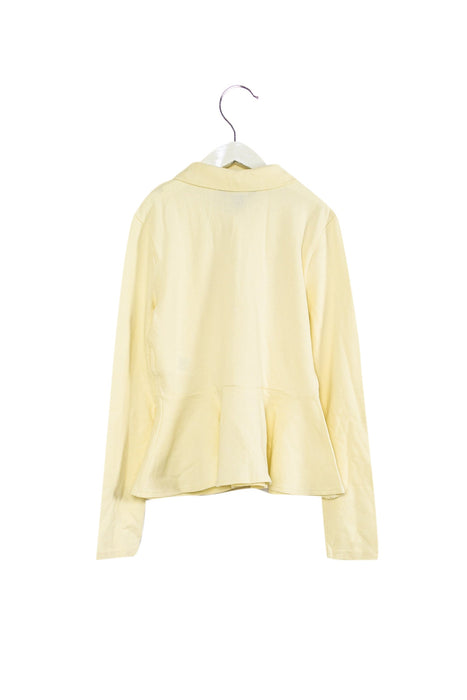 A Ivory Long Sleeve Polos from Polo Ralph Lauren in size 12Y for girl. (Back View)