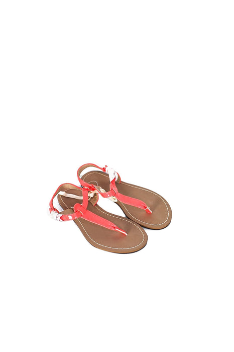 A Pink Sandals from Crewcuts in size 5T for girl. (Front View)