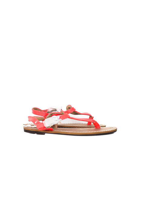 A Pink Sandals from Crewcuts in size 5T for girl. (Back View)