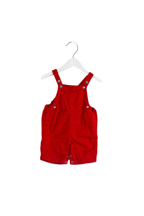 A Red Overall Shorts from Petit Bateau in size 6-12M for neutral. (Front View)