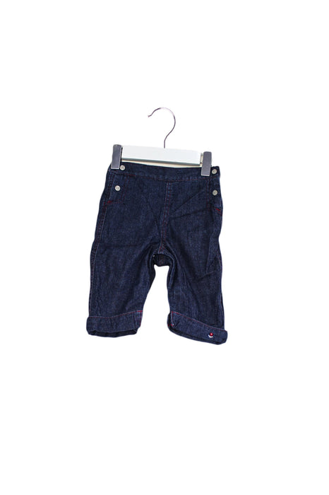A Blue Casual Pants from Jacadi in size 3-6M for girl. (Front View)