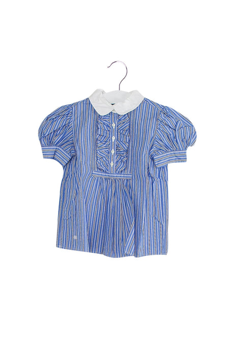 A Blue Short Sleeve Tops from Ralph Lauren in size 4T for girl. (Front View)