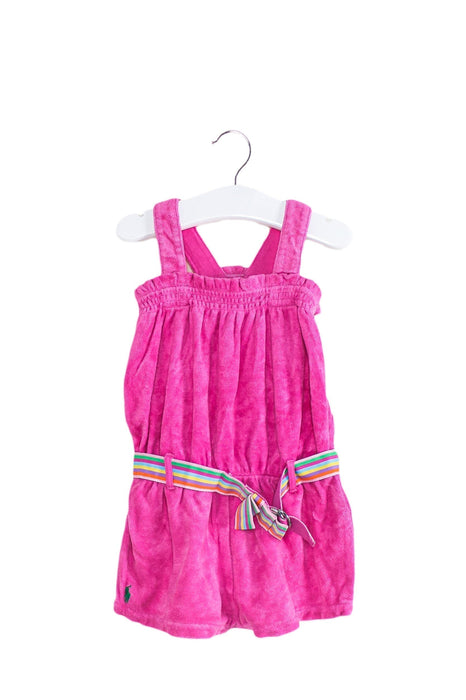 A Pink Sleeveless Rompers from Ralph Lauren in size 6-12M for girl. (Front View)