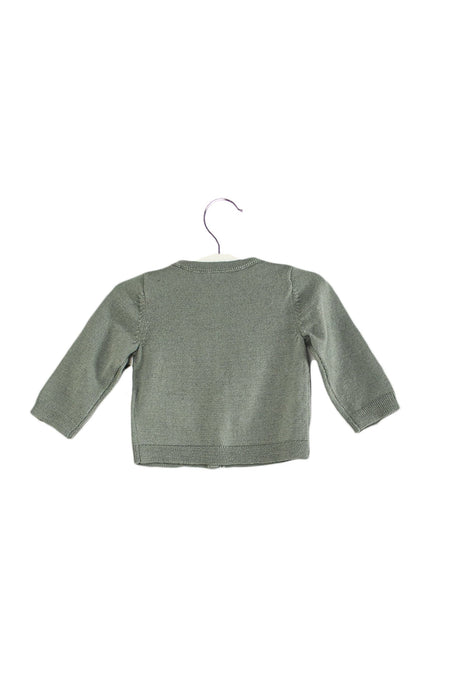 A Green Cardigans from Bonpoint in size 3-6M for neutral. (Back View)