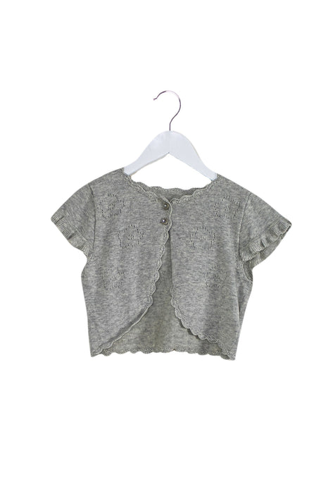 A Grey Cardigans from Chickeeduck in size 10Y for girl. (Front View)
