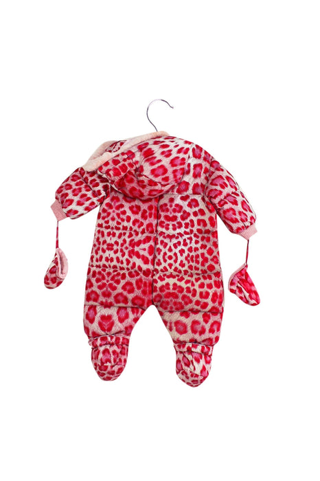 A Pink Snowsuits from Roberto Cavalli in size 3-6M for girl. (Back View)