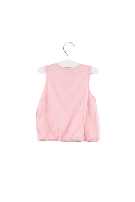 A Pink Sleeveless Tops from Armani in size 0-3M for girl. (Back View)