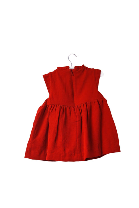 A Red Short Sleeve Dresses from Chateau de Sable in size 0-3M for girl. (Back View)