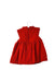 A Red Short Sleeve Dresses from Chateau de Sable in size 0-3M for girl. (Back View)