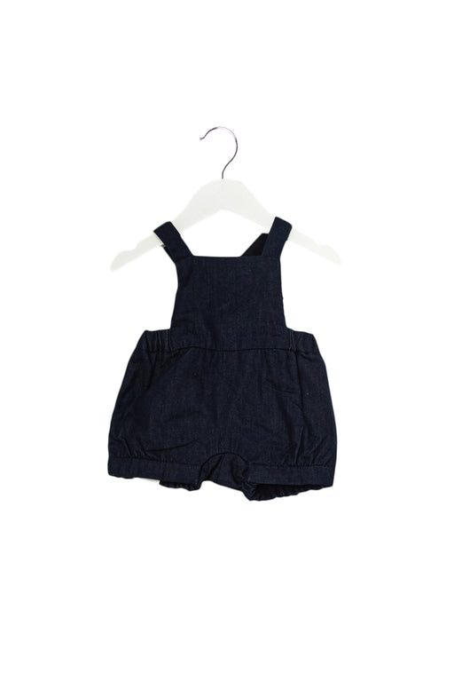 A Navy Sleeveless Rompers from Jacadi in size 0-3M for girl. (Front View)