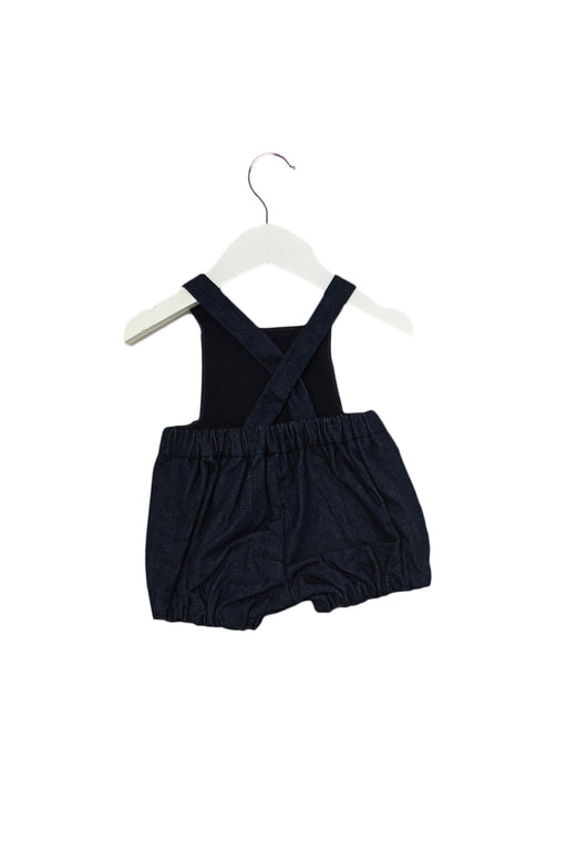 A Navy Sleeveless Rompers from Jacadi in size 0-3M for girl. (Front View)